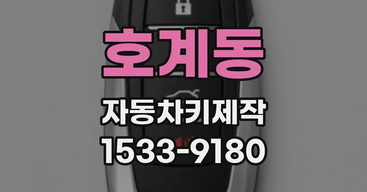 호계동 자동차키제작
