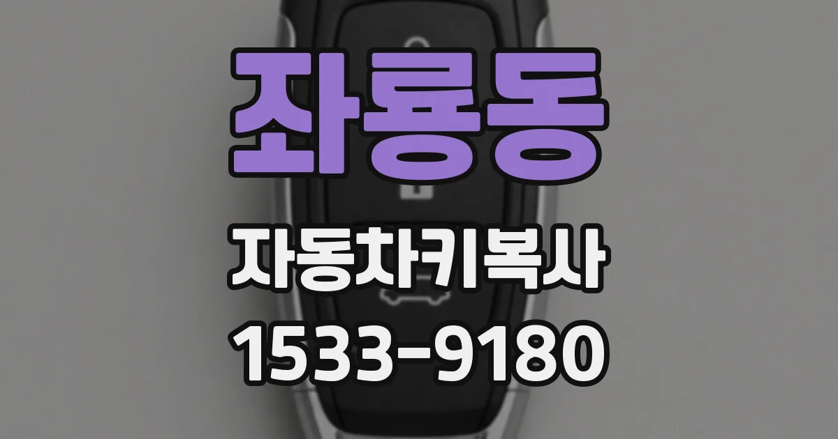 좌룡동 자동차키복사