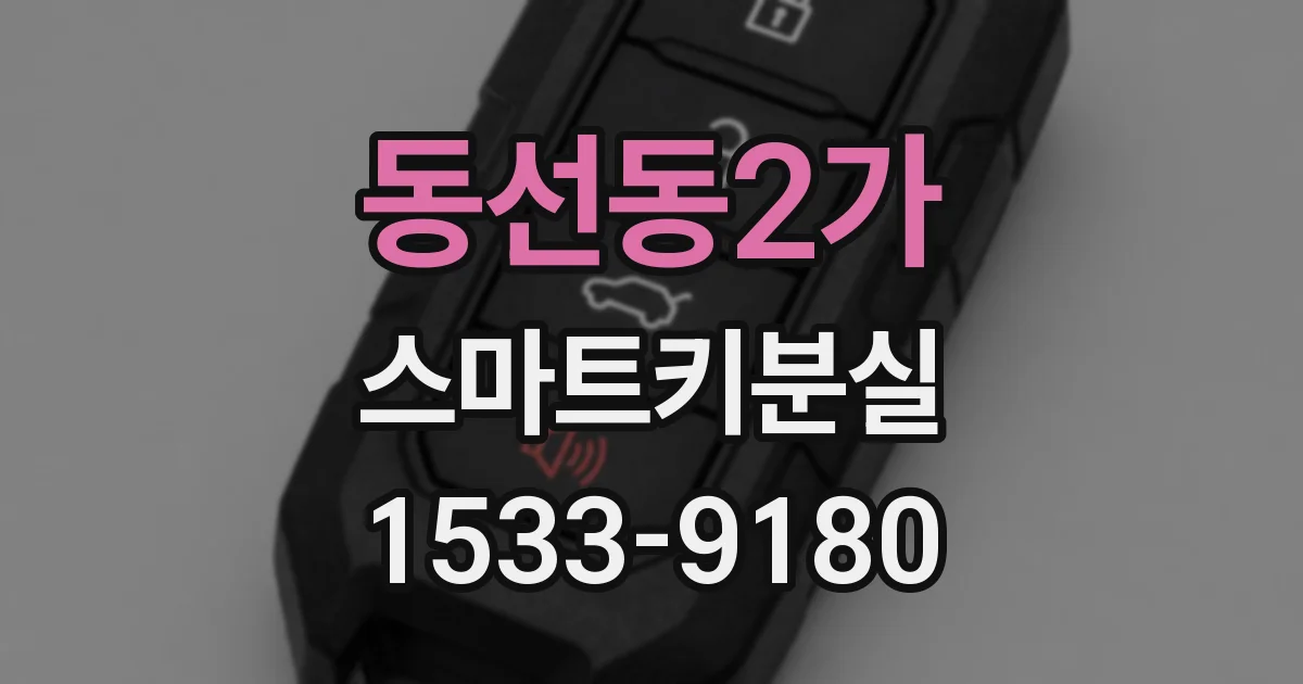 동선동2가 스마트키분실