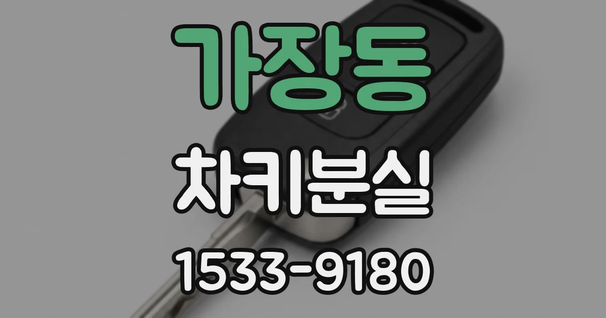 가장동 차키분실