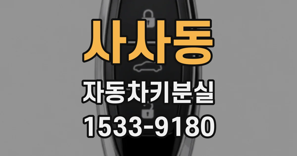 사사동 자동차키분실
