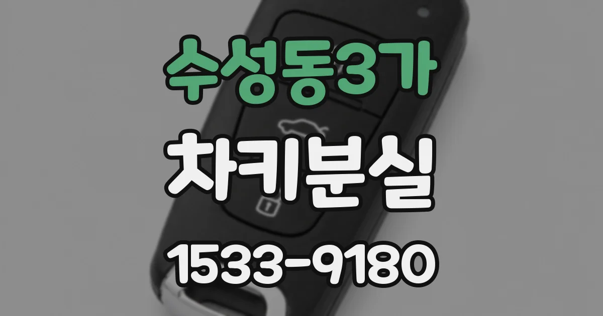 수성동3가 차키분실