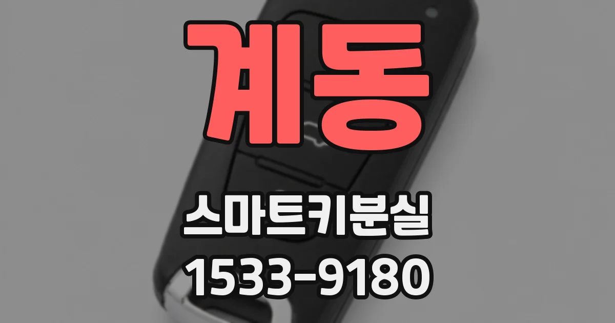 계동 스마트키분실