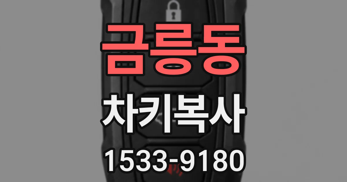 금릉동 차키복사