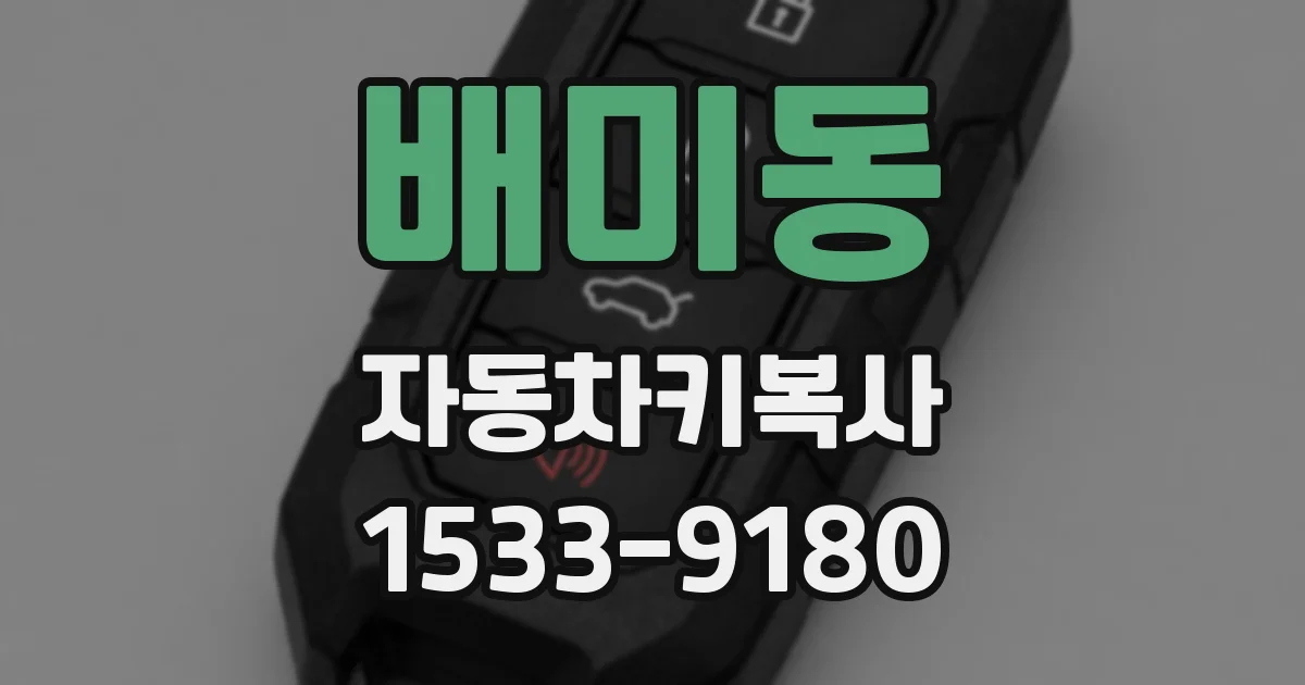 배미동 자동차키복사
