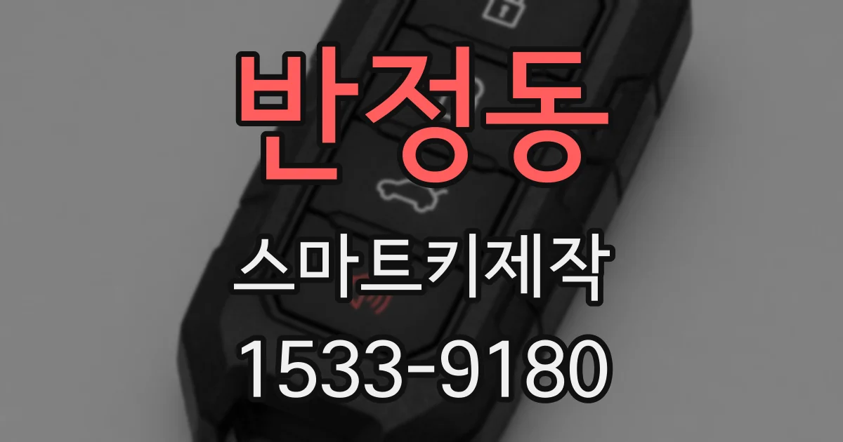 반정동 스마트키제작