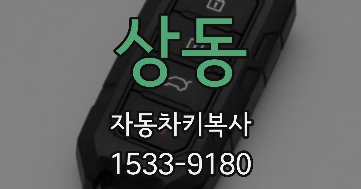 상동 자동차키복사
