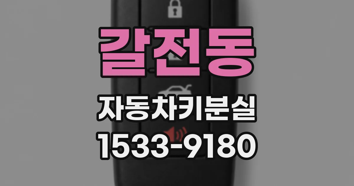 갈전동 자동차키분실