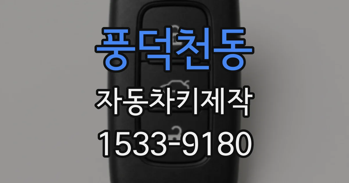 풍덕천동 자동차키제작