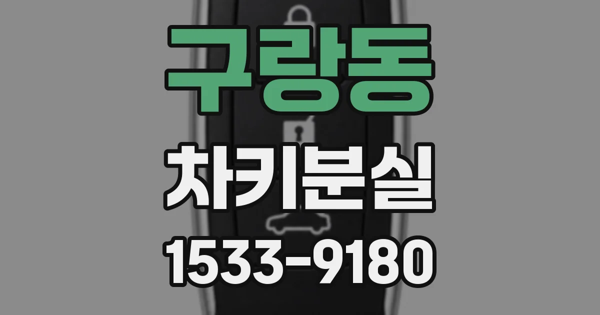 구랑동 차키분실