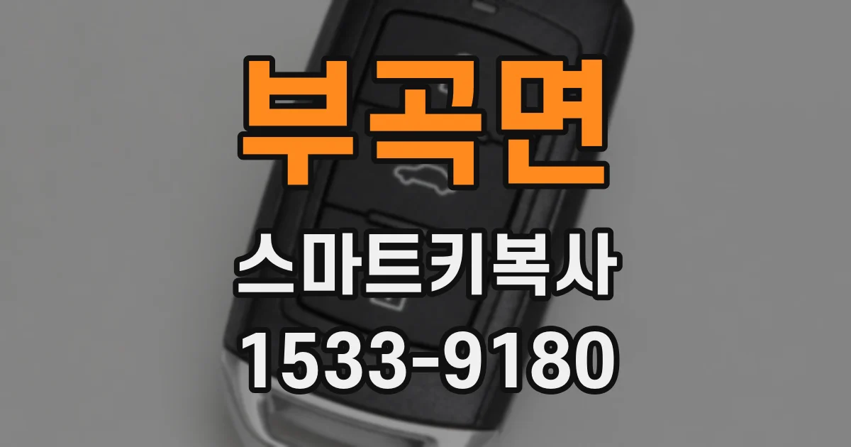 부곡면 스마트키복사