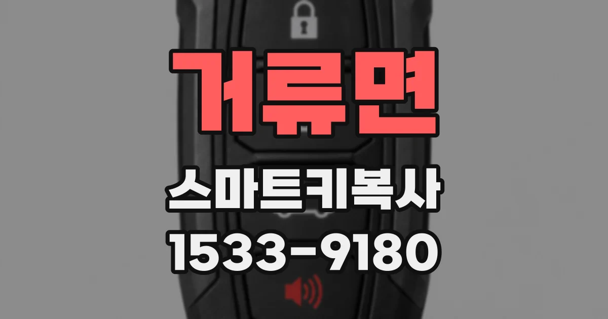 거류면 스마트키복사