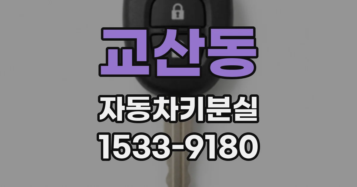 교산동 자동차키분실