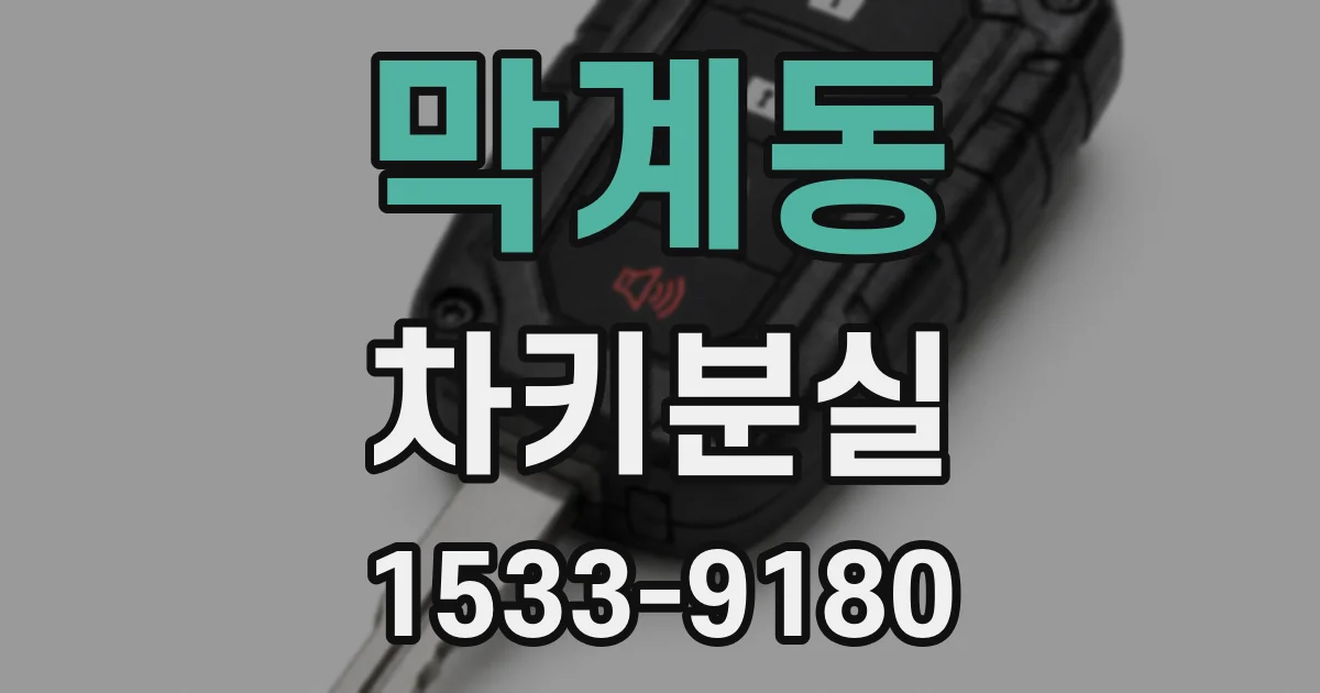 막계동 차키분실