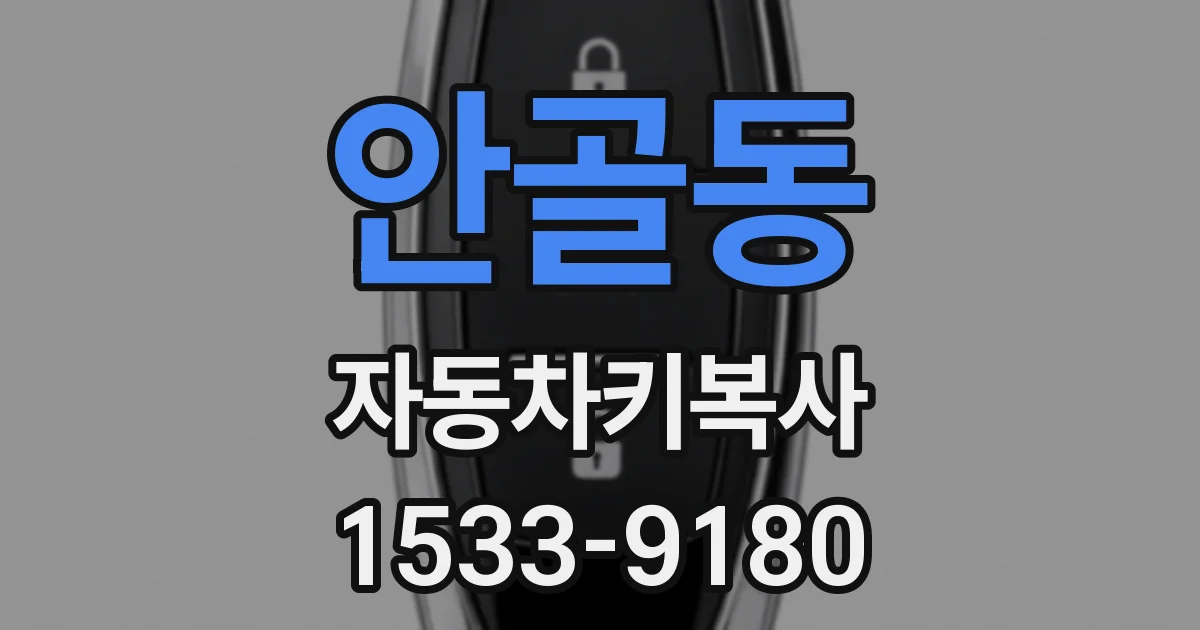 안골동 자동차키복사