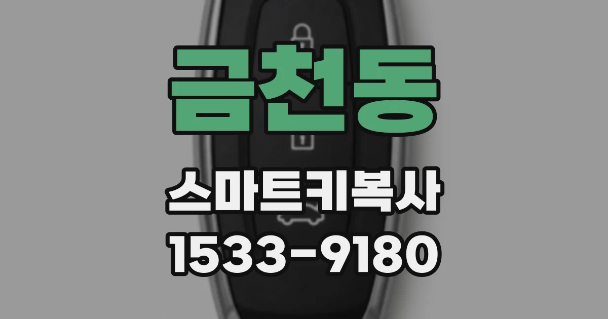 금천동 스마트키복사