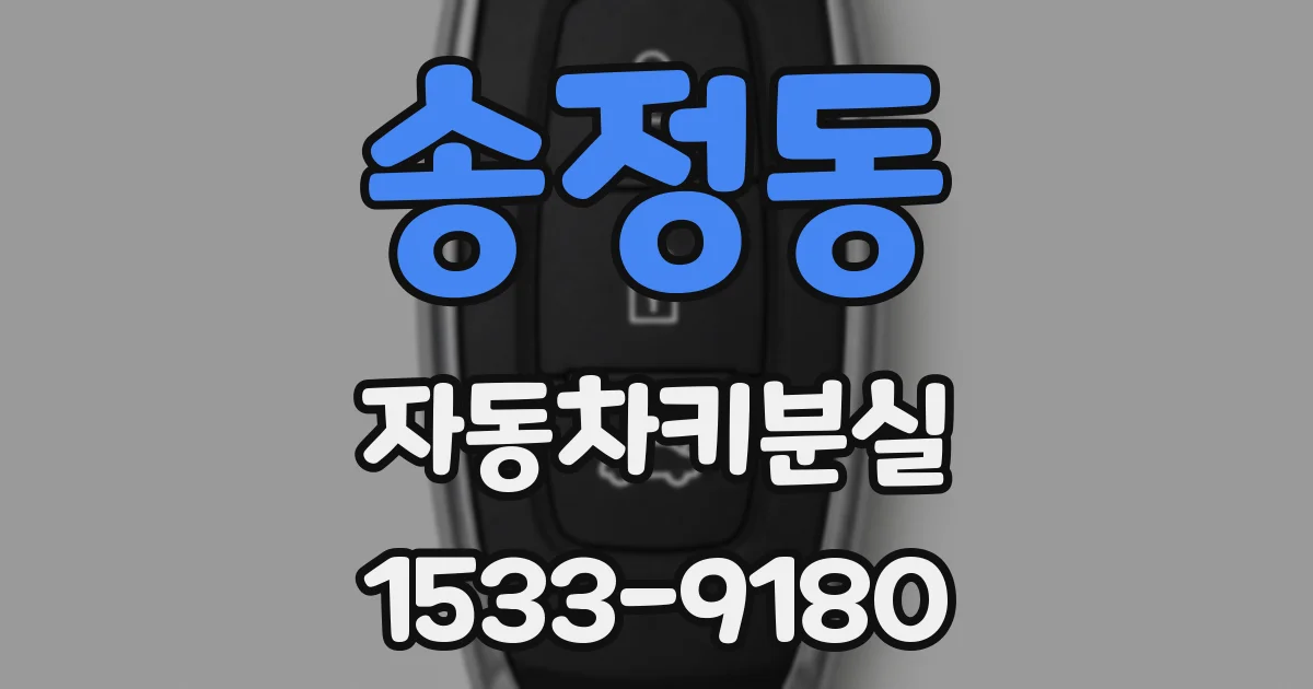 송정동 자동차키분실