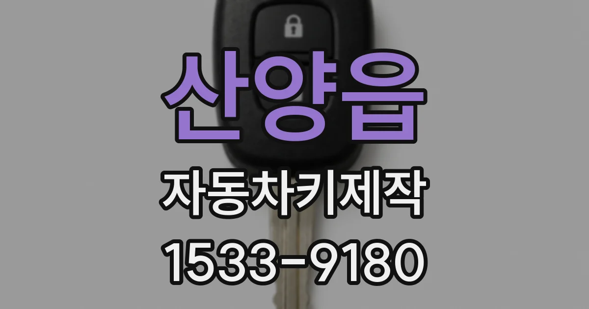 산양읍 자동차키제작