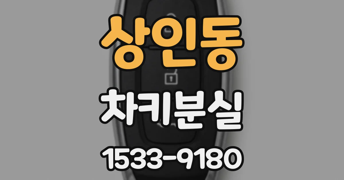 상인동 차키분실