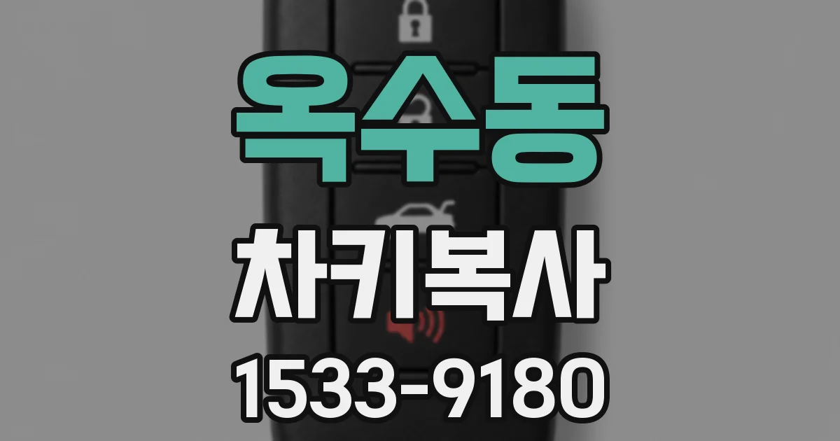 옥수동 차키복사