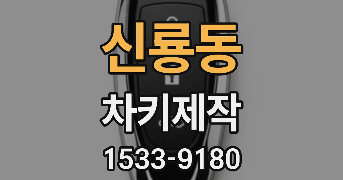 신룡동 차키제작