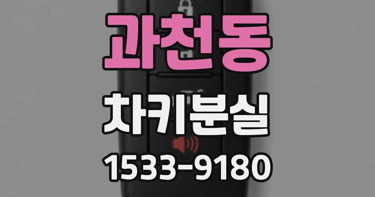 과천동 차키분실