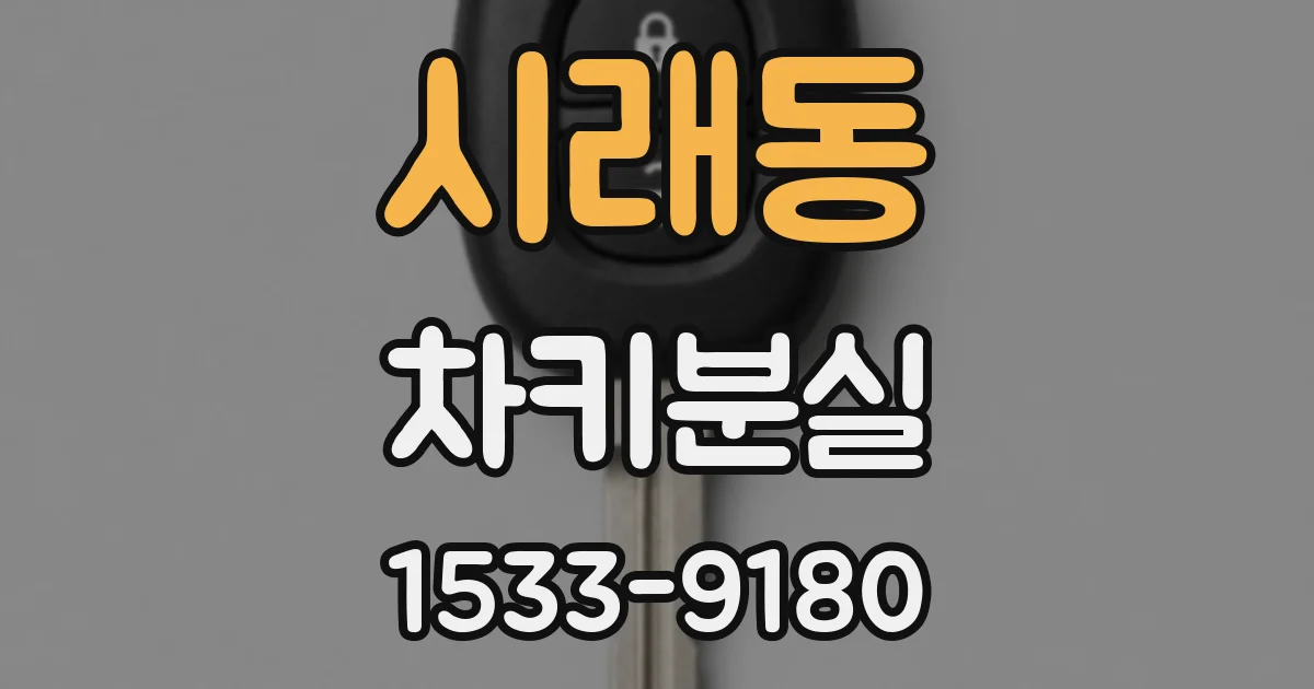 시래동 차키분실