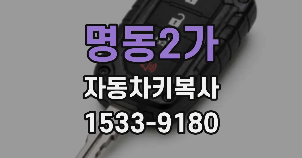 명동2가 자동차키복사