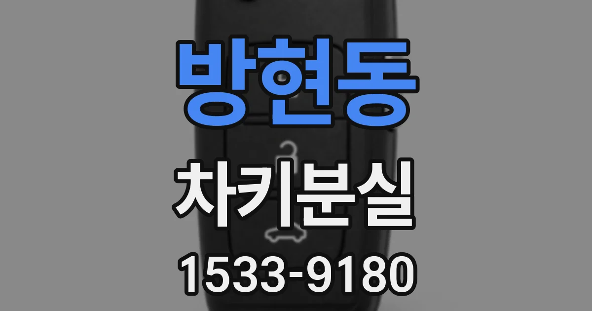 방현동 차키분실