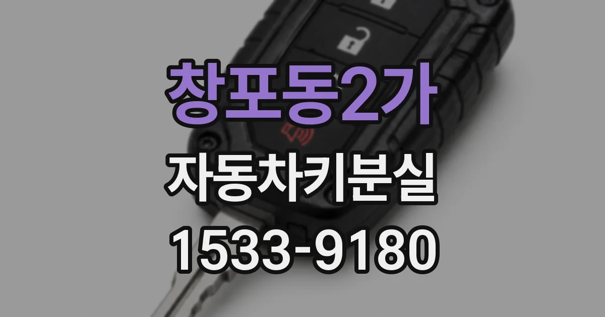 창포동2가 자동차키분실