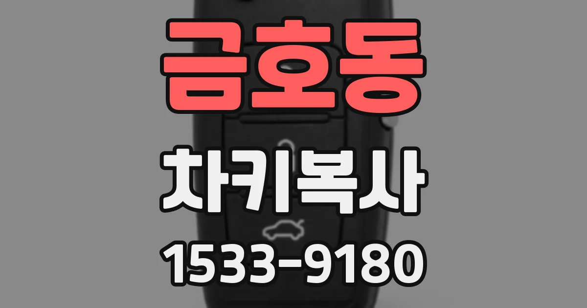 금호동 차키복사