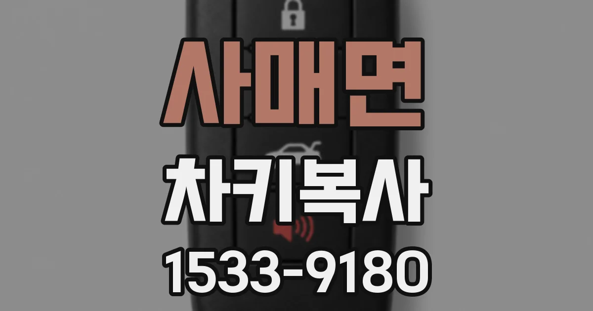 사매면 차키복사