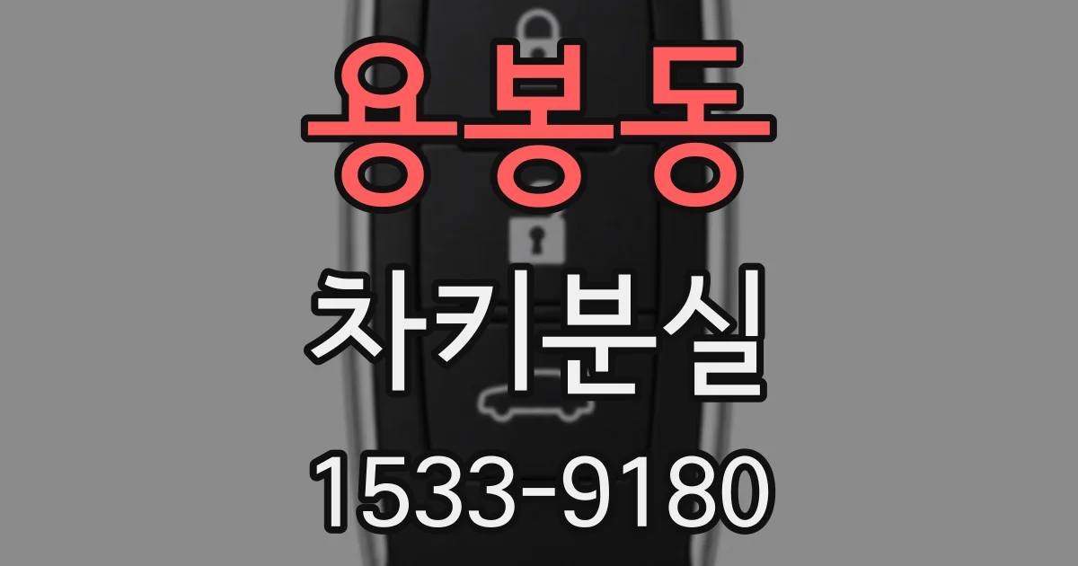 용봉동 차키분실