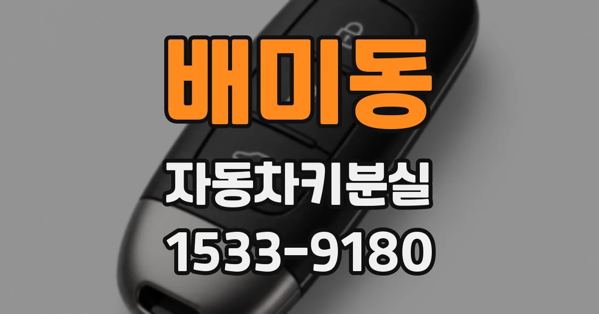 배미동 자동차키분실