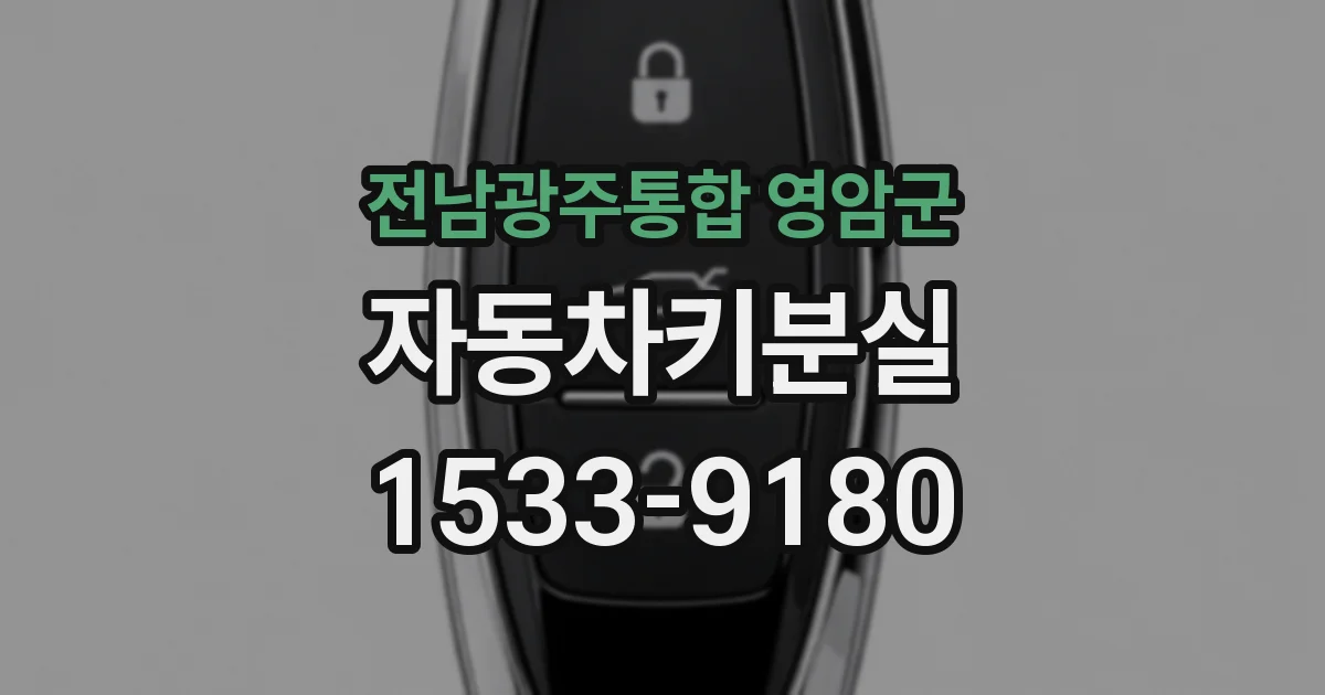 전남광주통합 영암군 자동차키분실