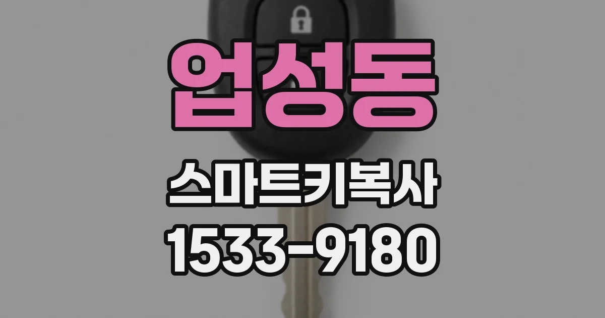 업성동 스마트키복사