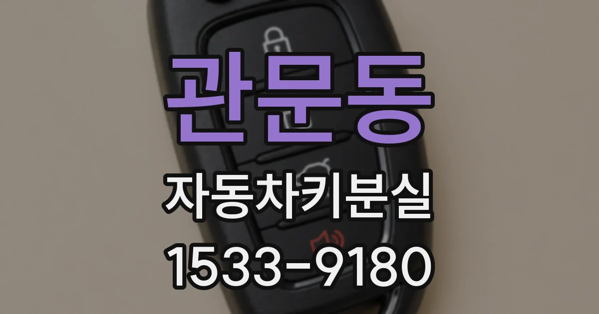 관문동 자동차키분실