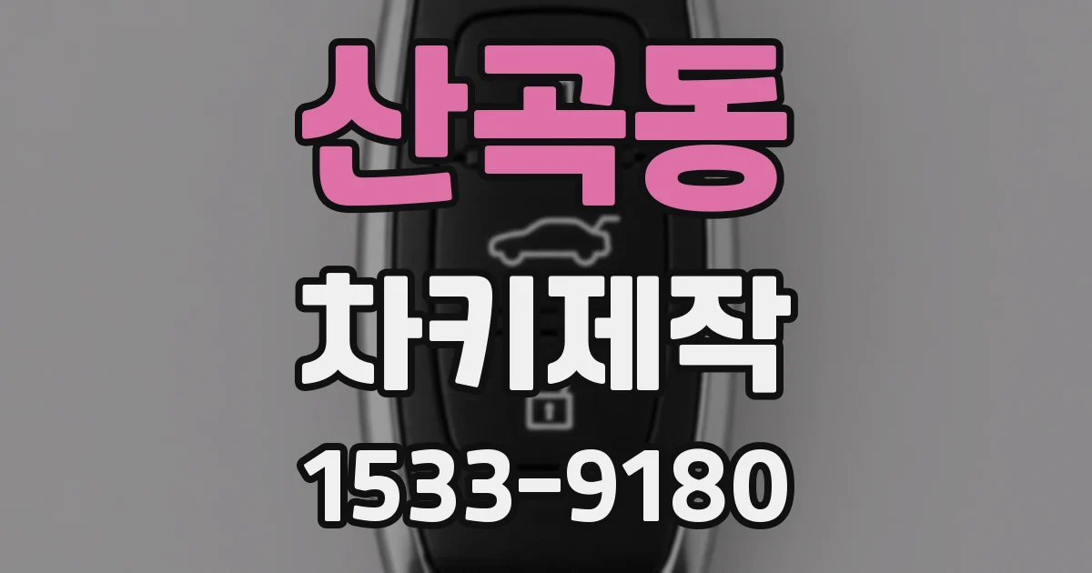 산곡동 차키제작