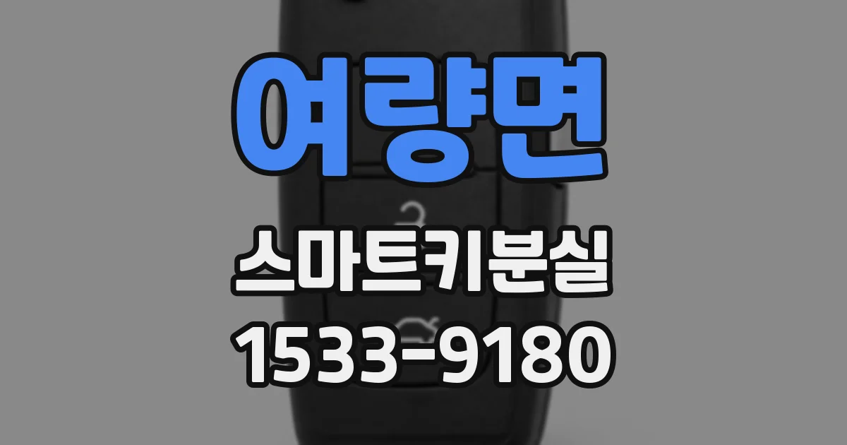 여량면 스마트키분실