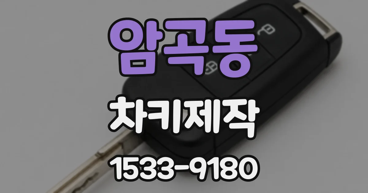 암곡동 차키제작