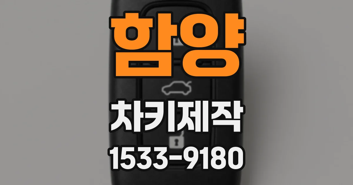 함양 차키제작