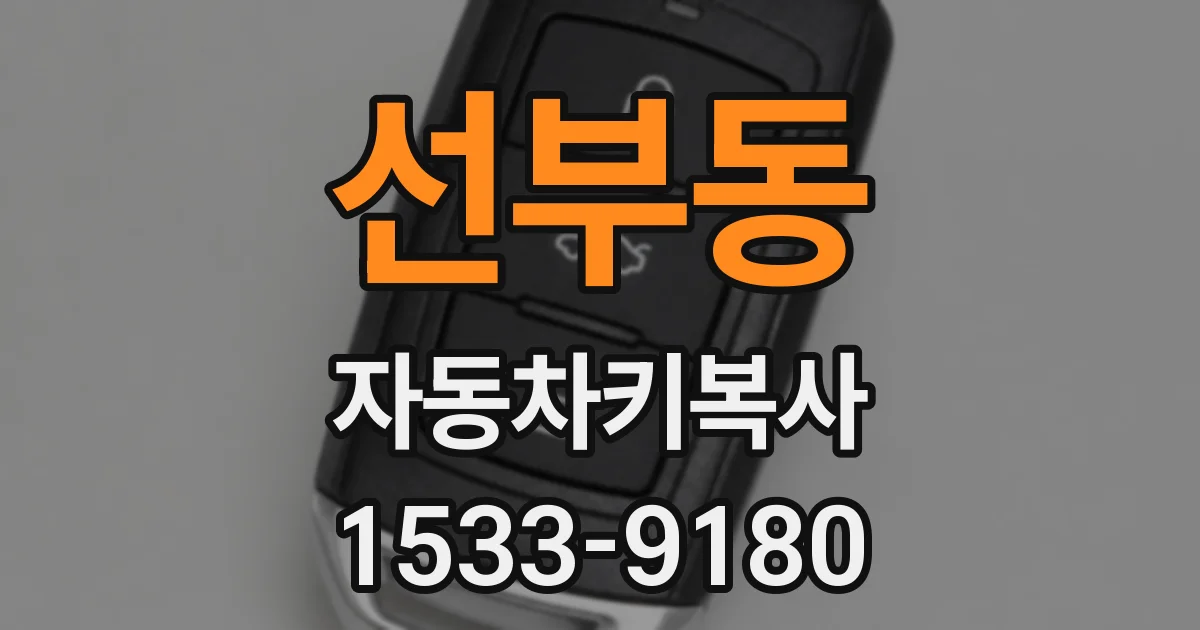 선부동 자동차키복사