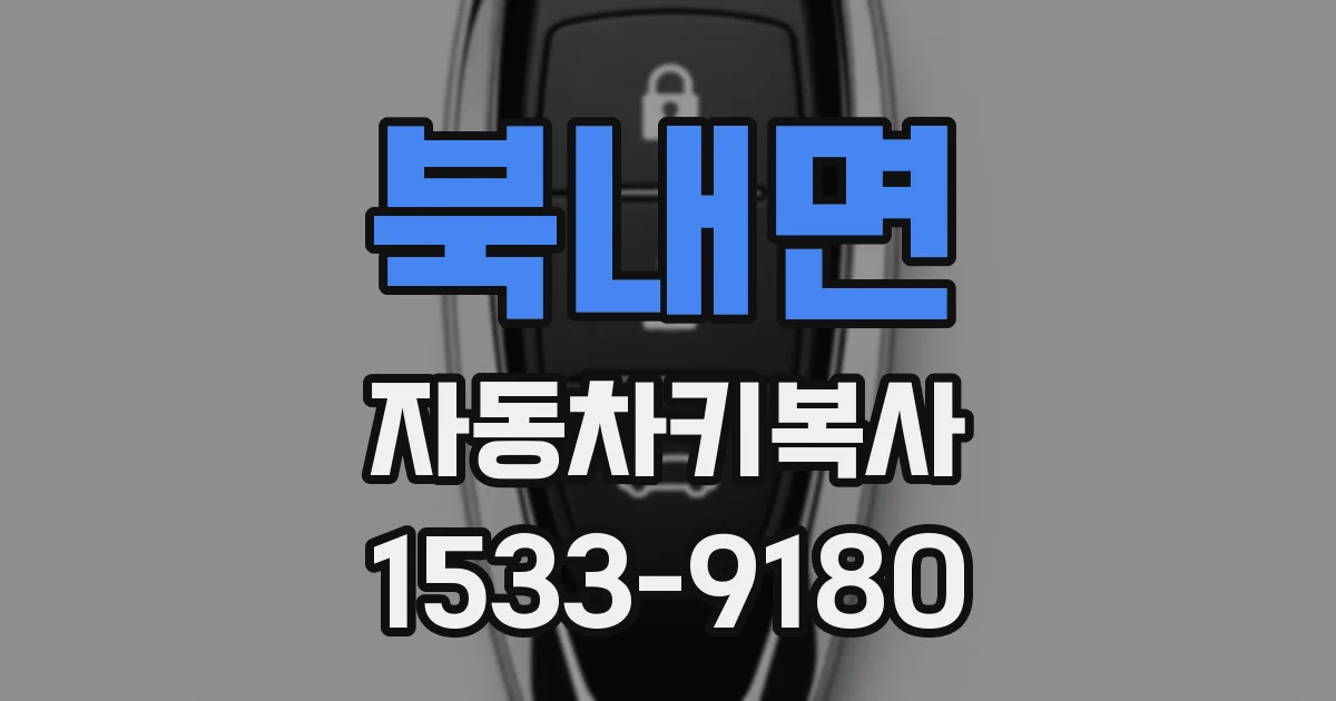 북내면 자동차키복사
