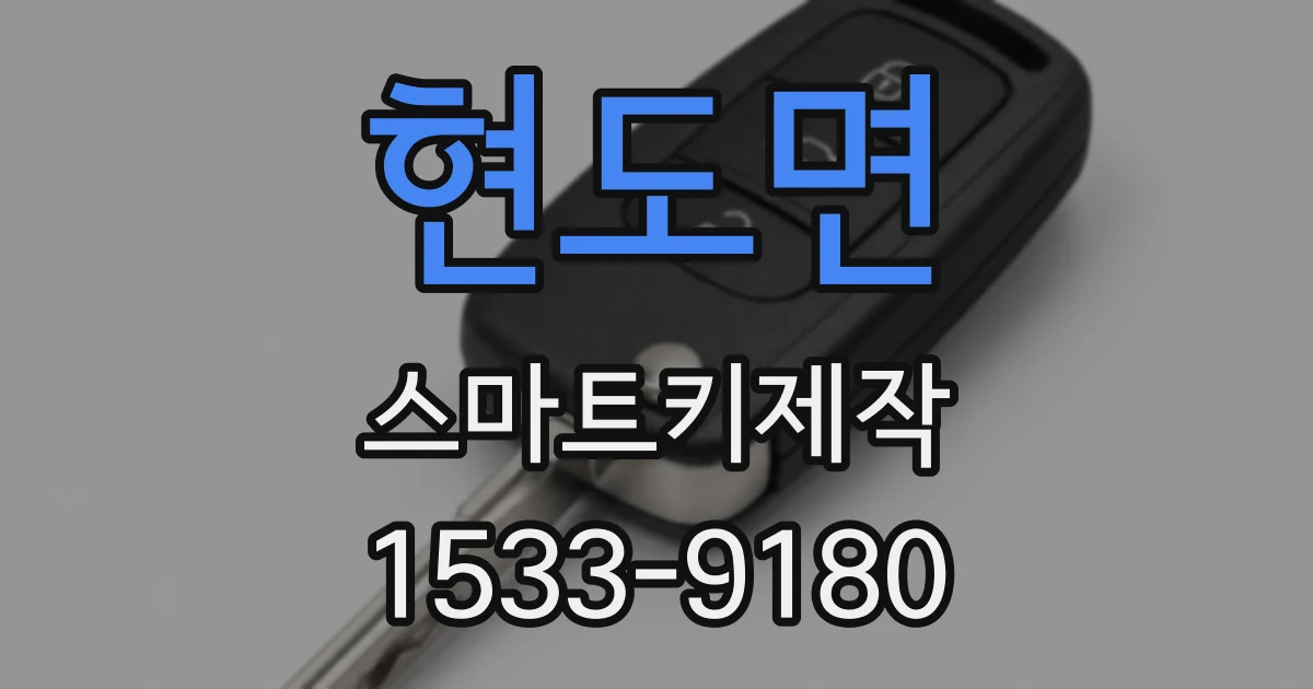 현도면 스마트키제작