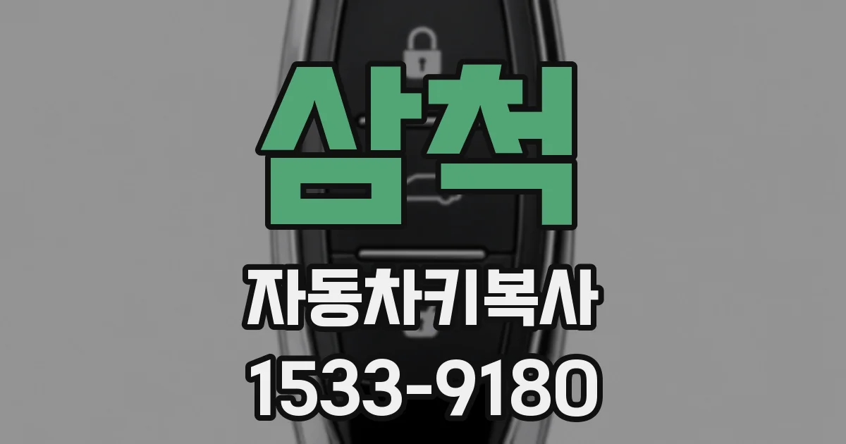 삼척 자동차키복사