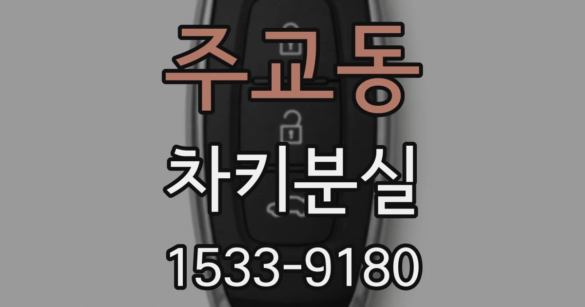 주교동 차키분실