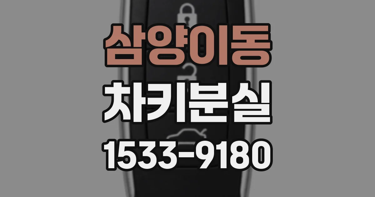 삼양이동 차키분실