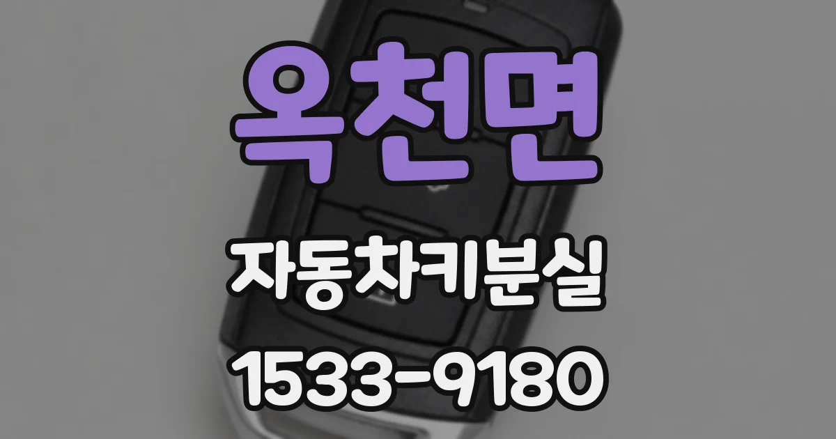 옥천면 자동차키분실