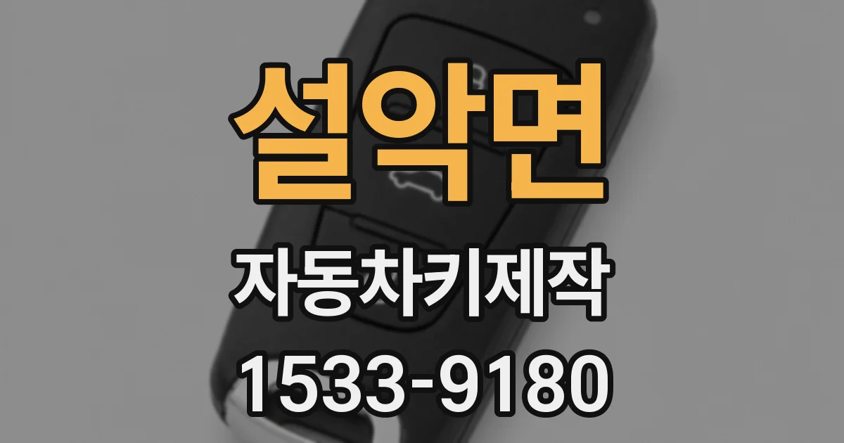 설악면 자동차키제작