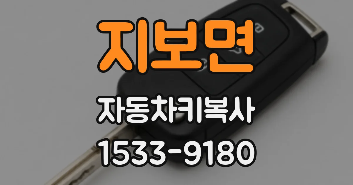 지보면 자동차키복사